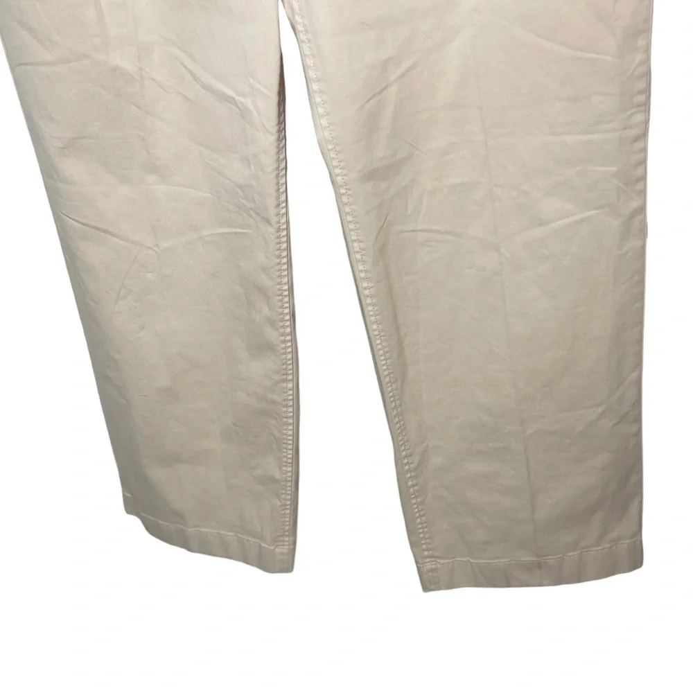 J.Crew Women’s Pleated khaki Pants Size 10 Straight Leg Zipper Closure Pockets